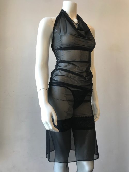 Kleimann doorzichtige jurk zwart