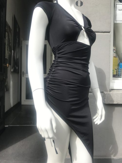 A-Symetrische Black Dress