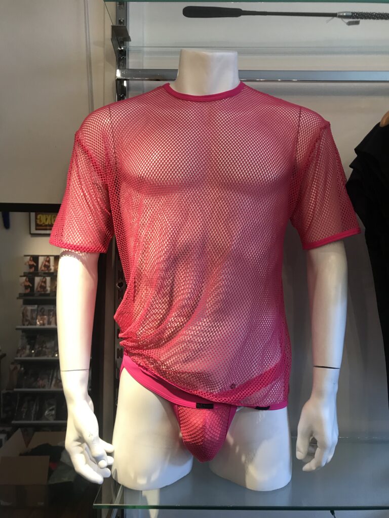 Oversized T-shirt Manstore Pink Roze Mesh