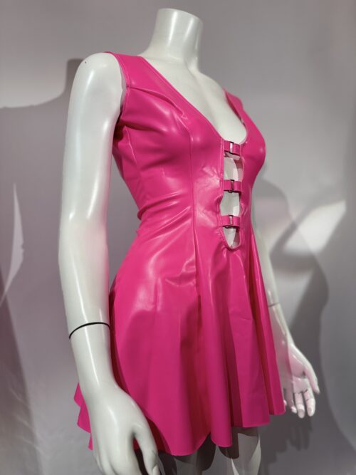 PINK DATEX DRESS KLOKKEND