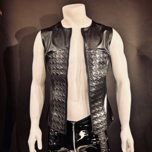 Peter Domenie Embossed patroon Vest lederlook