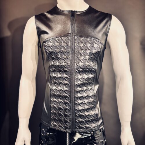 Peter Domenie Embossed patroon Vest lederlook