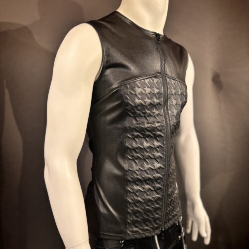 Peter Domenie Embossed patroon Vest lederlook