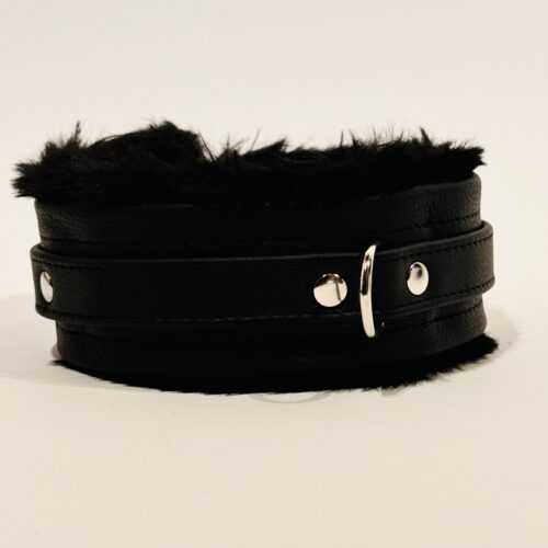 BDSM colar Fluffy Black