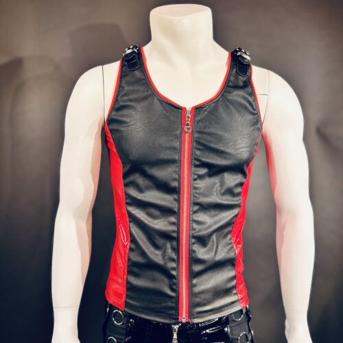 Singlet gespen zwart/rood Tykaboom