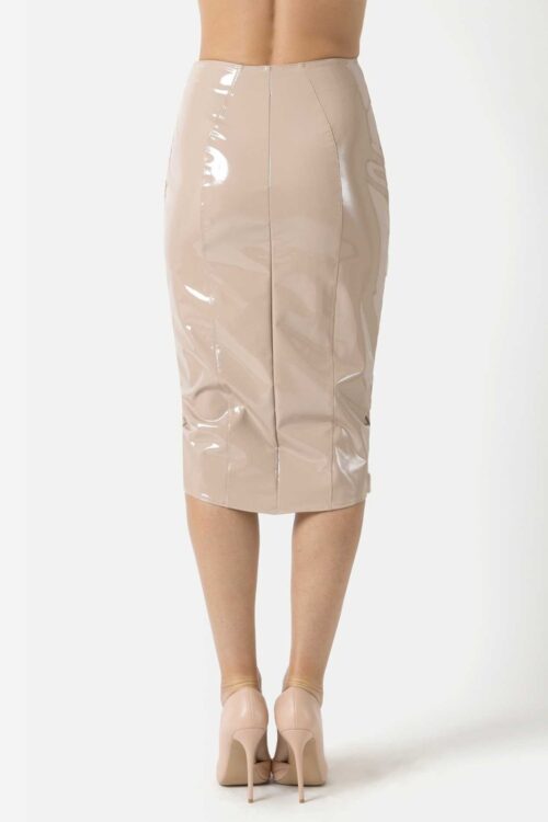 Ornella nude vinyl skirt Patrice Catanzaro