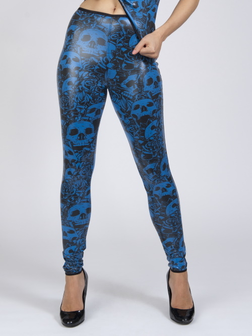 Peter Domenie - Skull legging blauw