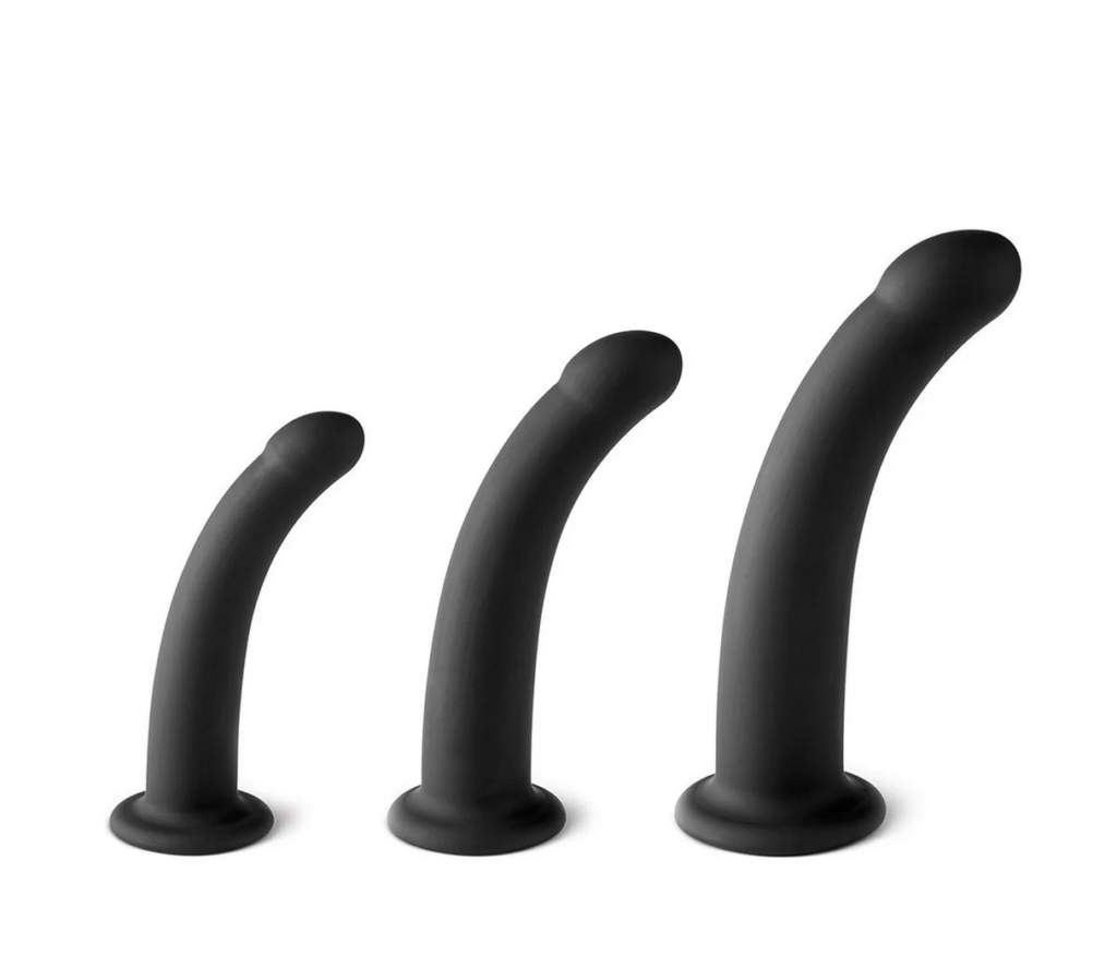 Virgite 3 delige dildo's voor strap-on zwart